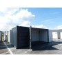Contenedor de almacenamiento de 20 pies con lateral abierto – Negro