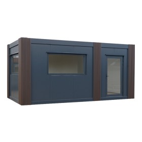 Unidad de almacenamiento de 6 × 3 metros. Modelo robusto con un lujoso acabado imitación madera.