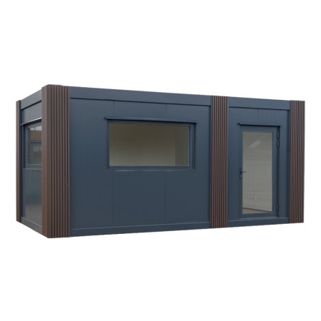 Unidad de almacenamiento de 6 × 3 metros. Modelo robusto con un lujoso acabado imitación madera.